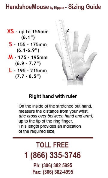 Handshoe Mouse Sizing Guide